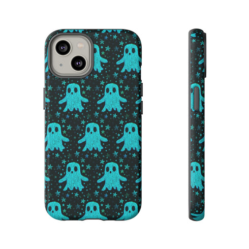 Blue Kawaii Ghost Phone Case